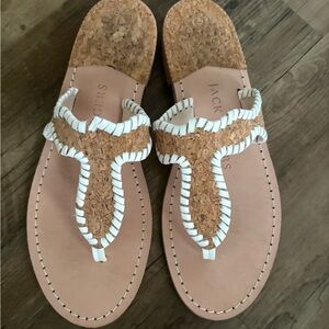 Jack Rogers Jackie Women's Cork and White Sandals